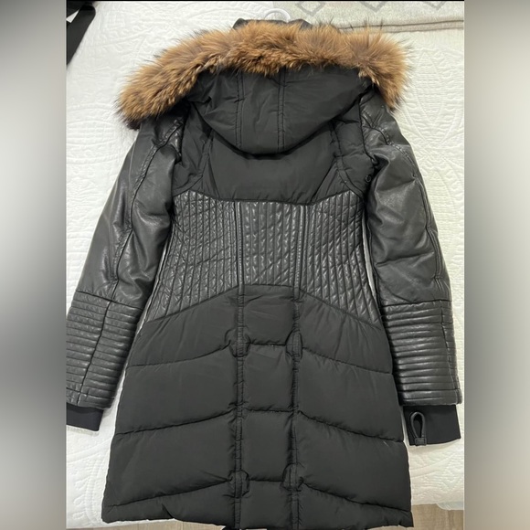 RUDSAK jacket with leather sleeves and fur - Xs - Picture 6 of 7